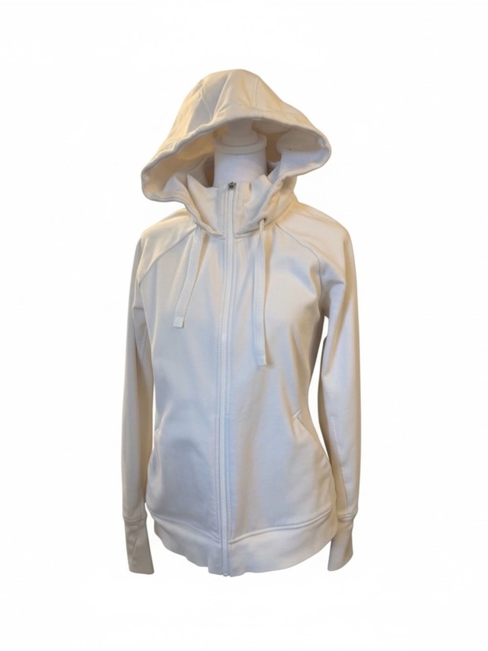 Athleta Cream Full-Zip Hoodie Jacket